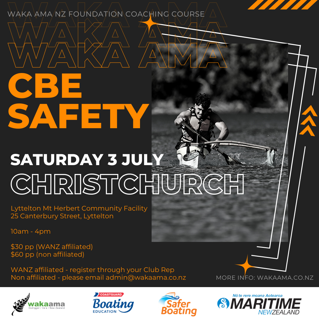 Enter now! Foundation Coaching - Waka Ama CBE Safety (Christchurch)